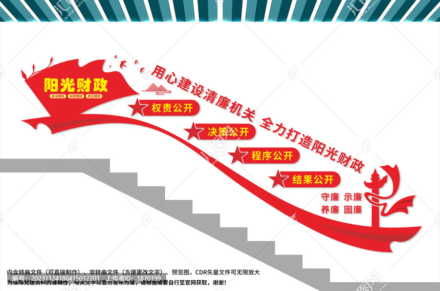 陽(yáng)光財(cái)政樓梯文化墻