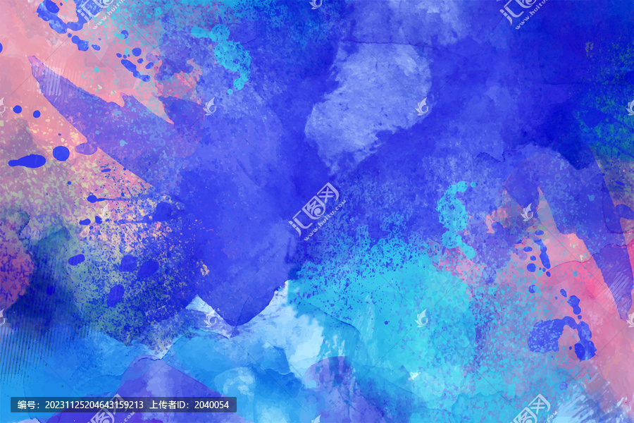 不規(guī)則漸變水彩藝術(shù)畫