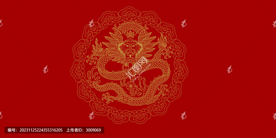 龍紋云紋包裝圖案