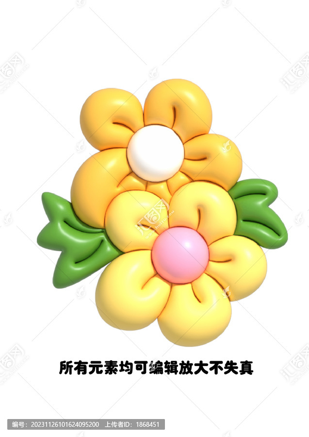 卡通花朵