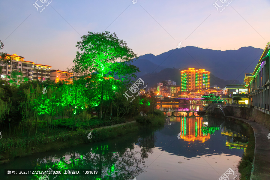 龙胜县城夜景