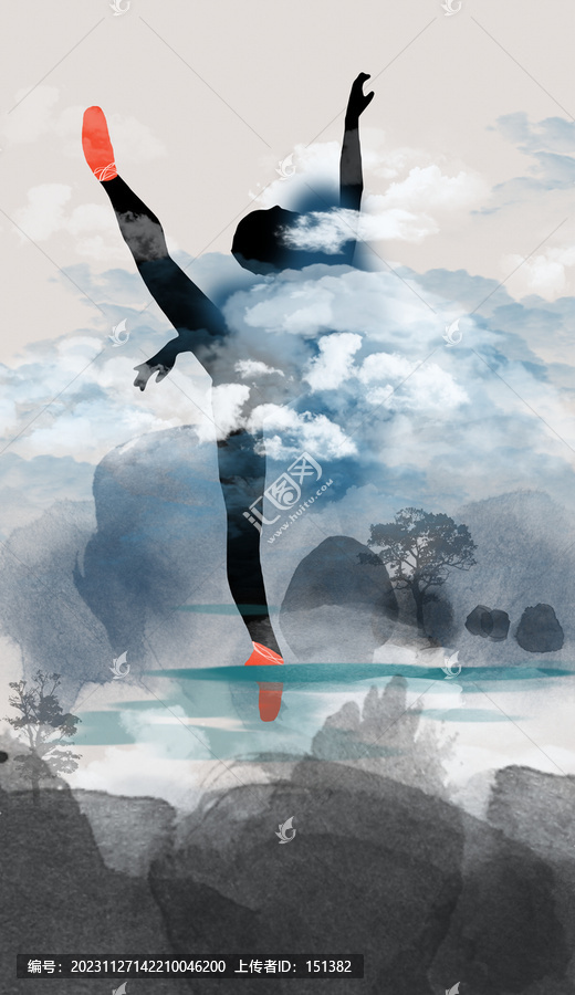 抽象舞蹈裝飾畫