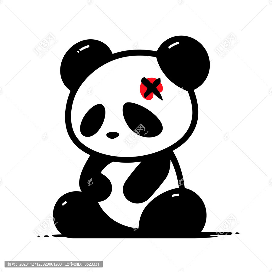 坐著的大熊貓