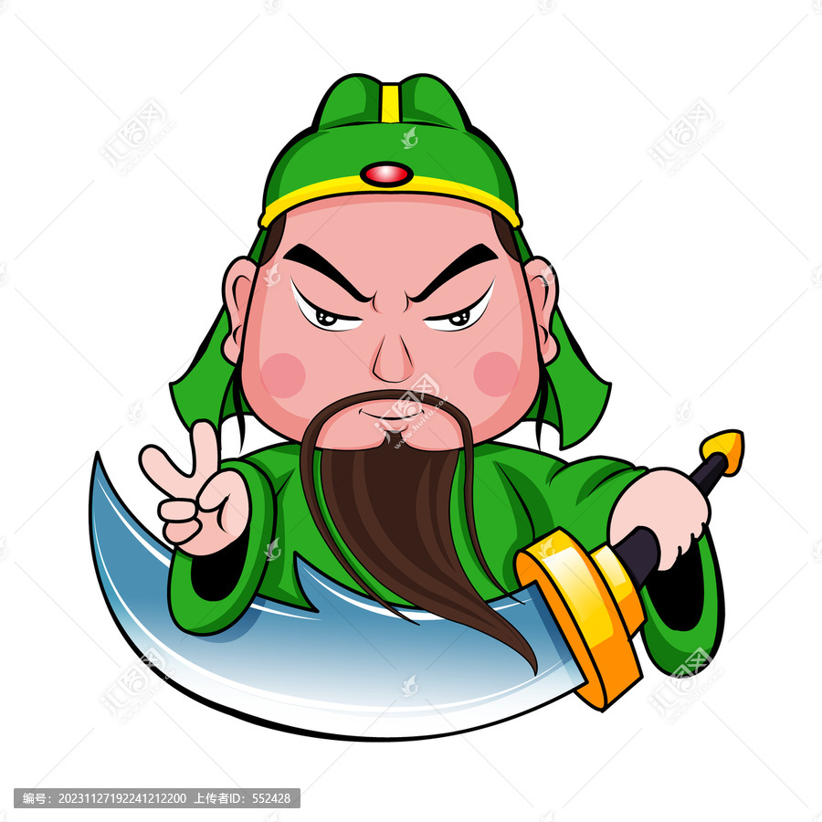 關(guān)羽卡通頭像