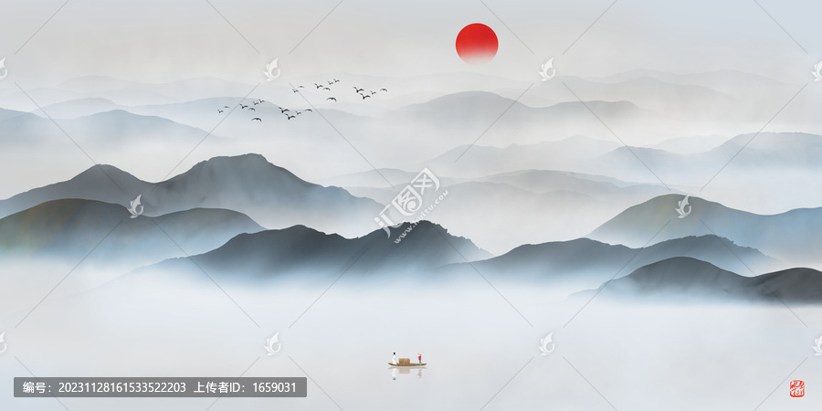 新中式山水畫