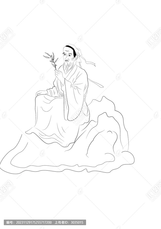 采藥老人線稿