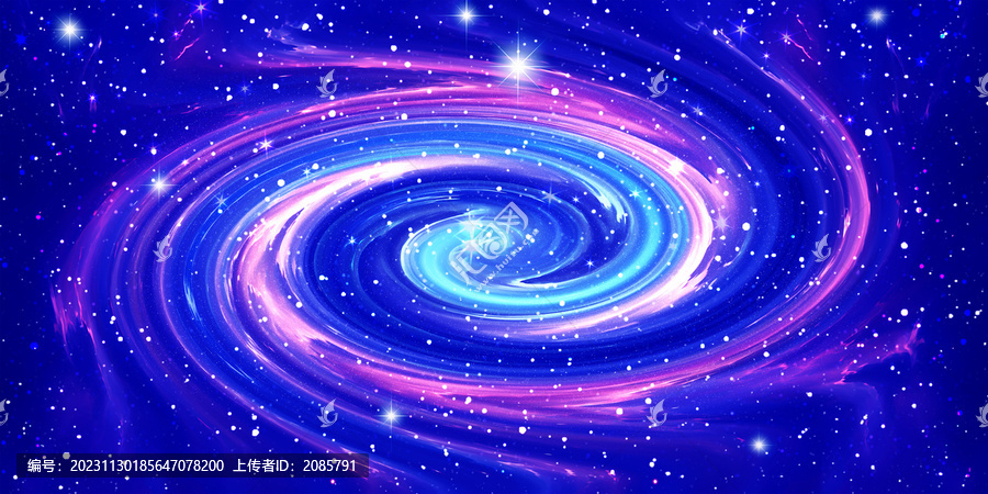 藍(lán)紫色旋渦星空