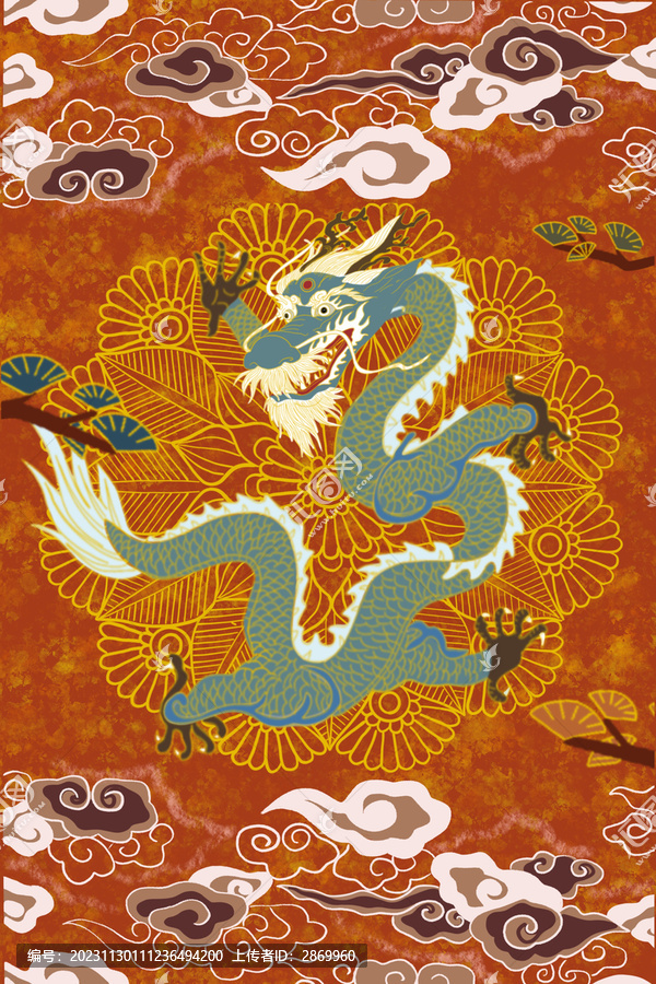 龍年手繪插畫