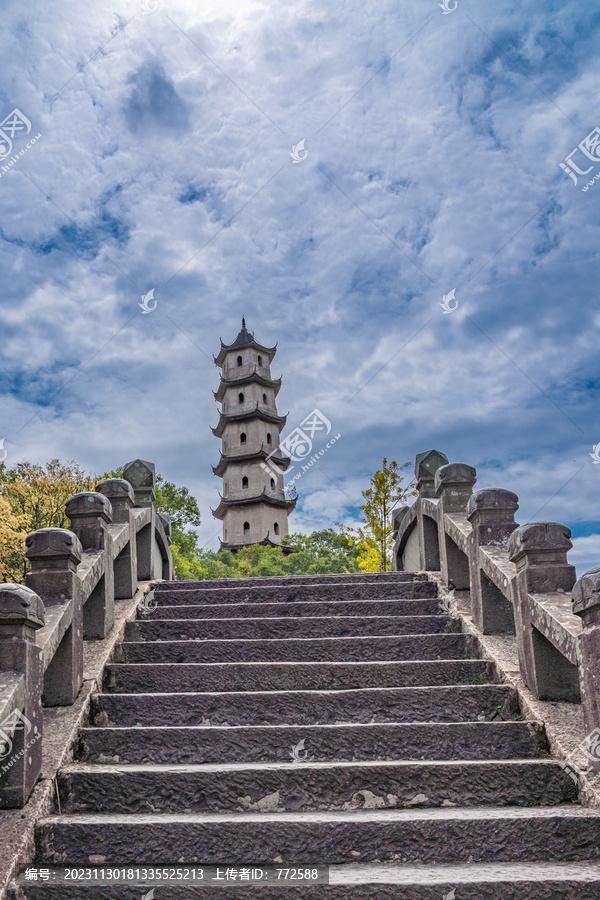 浙江省温州市江心寺建筑风景