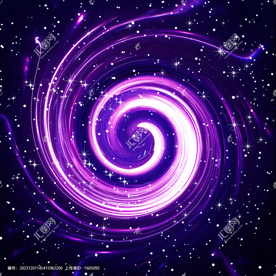 唯美紫色旋渦星空