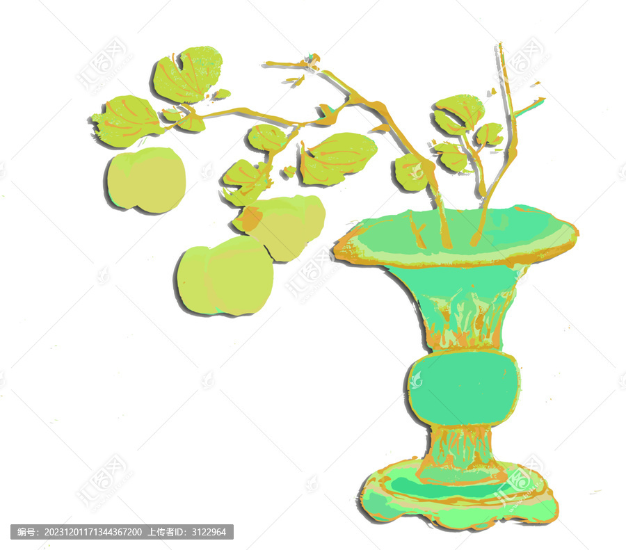 古風(fēng)國潮花卉免扣素材