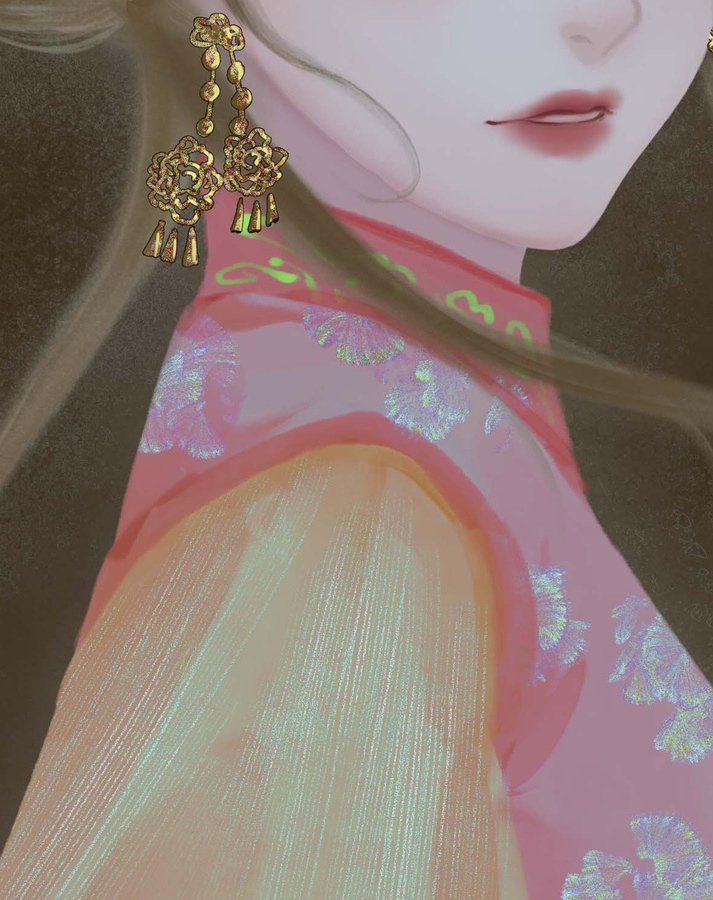 古風(fēng)插畫花神封面國風(fēng)美人
