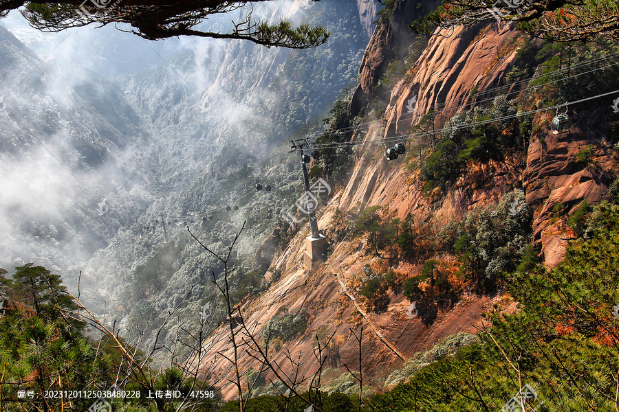 黄山云雾黄山索道