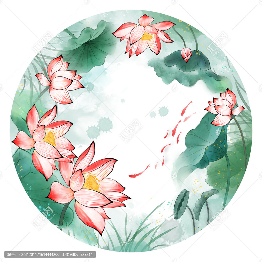 水墨荷花