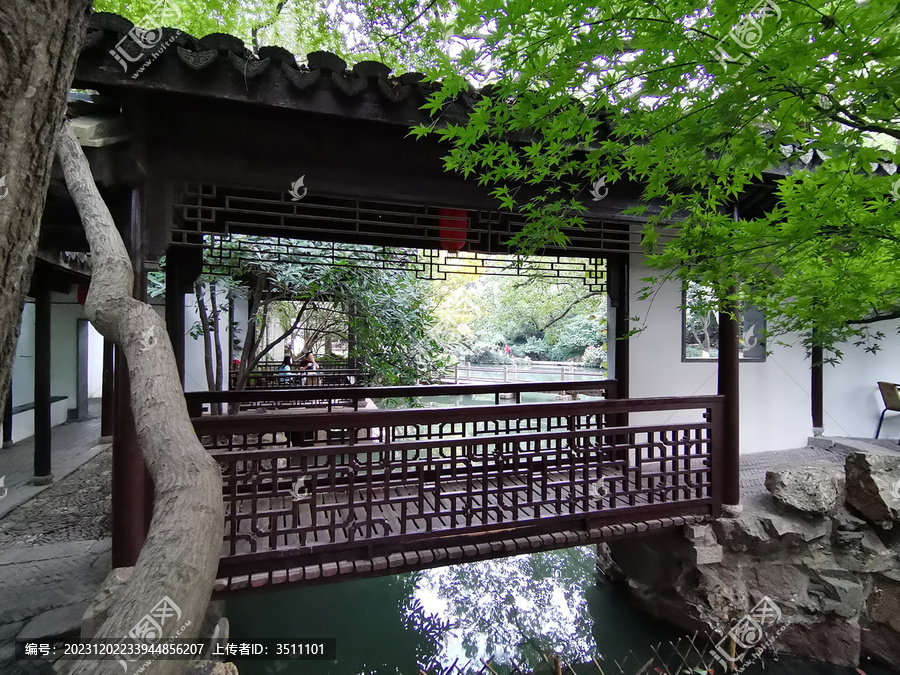 中式园林游廊