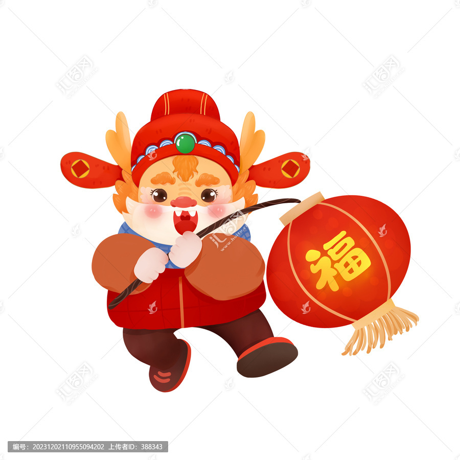 新年紅燈籠龍形象
