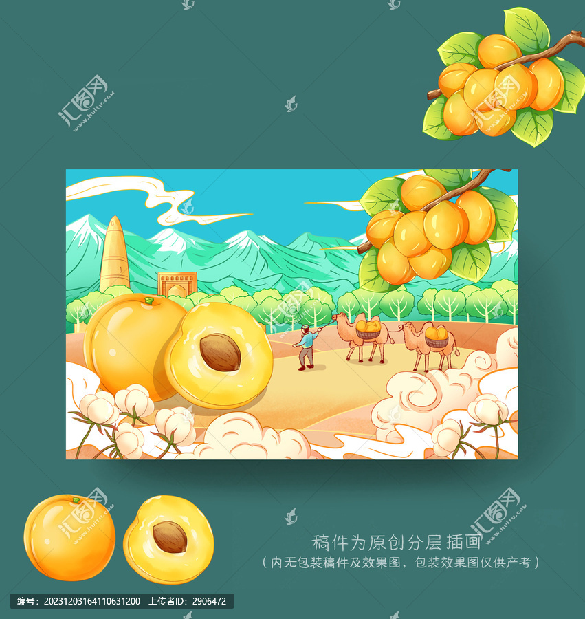 小白杏插畫包裝