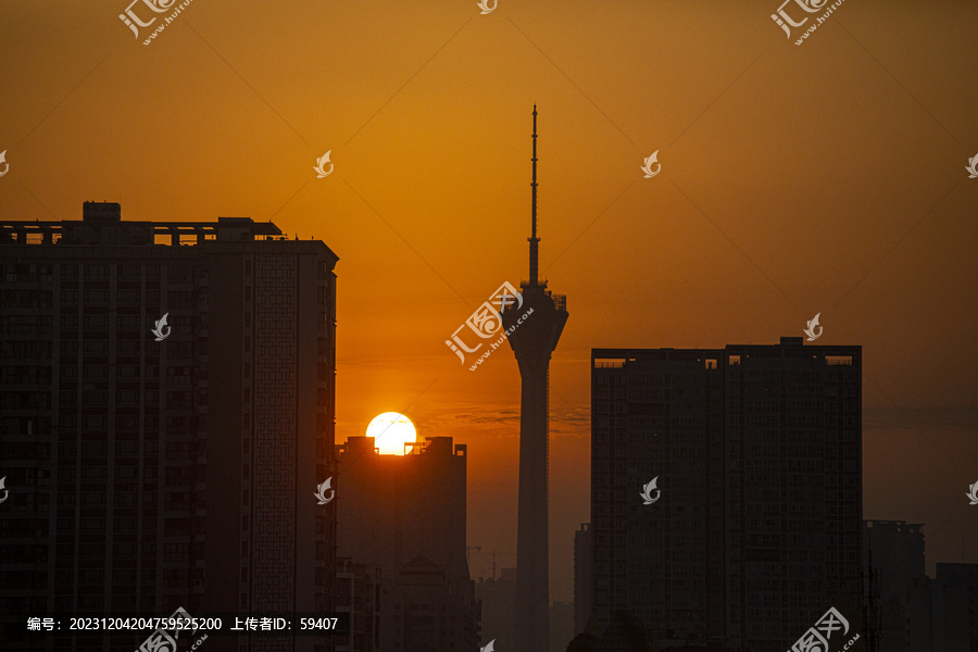 成都城市晨曦