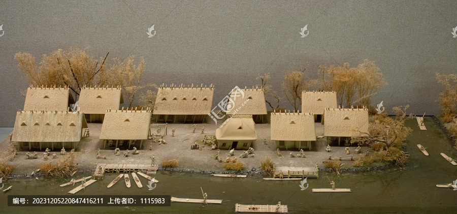 古代房屋生活场景模型