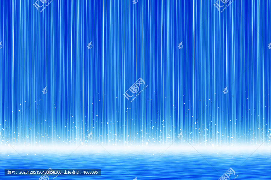 流水生財藍色瀑布