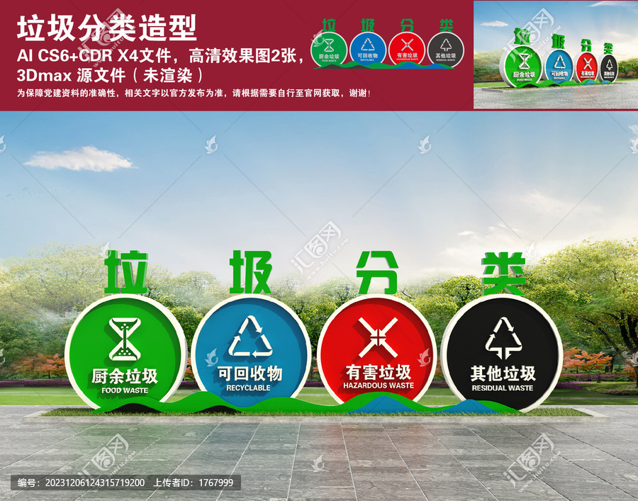 垃圾分類造型