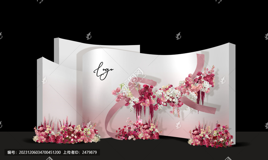 玫粉色婚禮效果圖