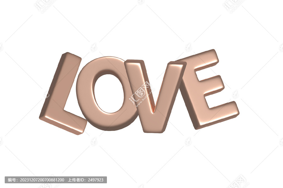 LOVE立體金屬字