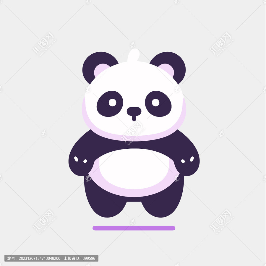 可愛熊貓動物素材