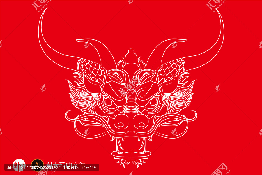 龍頭線稿