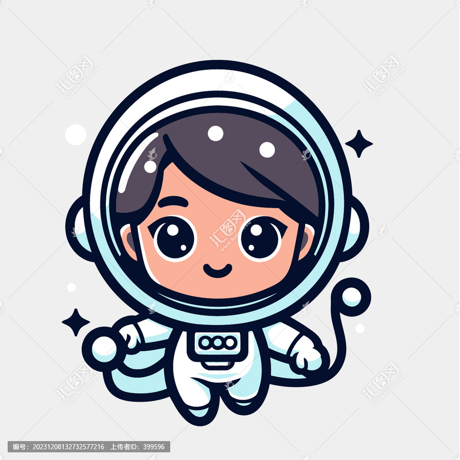 可爱儿童宇航员