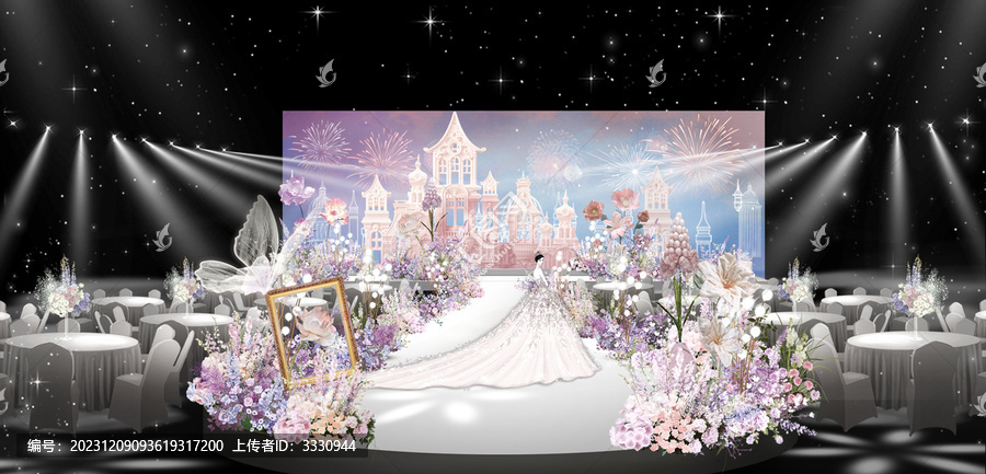 城堡花園風(fēng)夢(mèng)幻婚禮