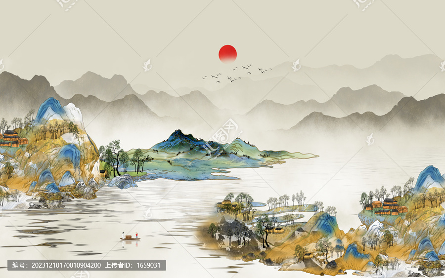 國(guó)潮山水畫(huà)