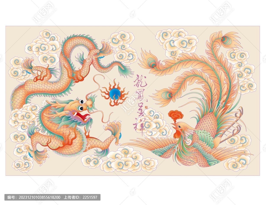 龍鳳高清分層原創(chuàng)圖