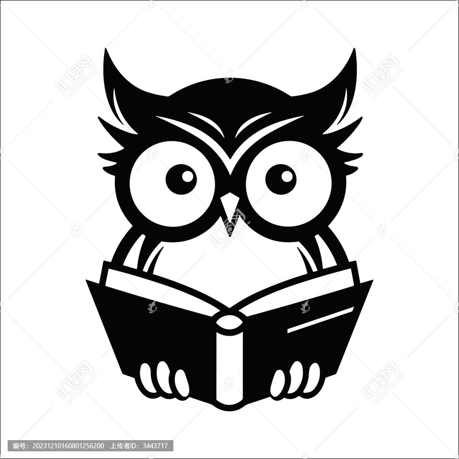 拿著書(shū)的貓頭鷹
