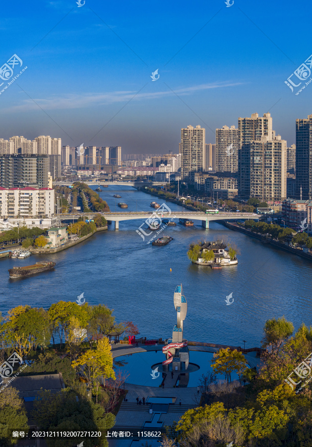 航拍江苏无锡城市风光