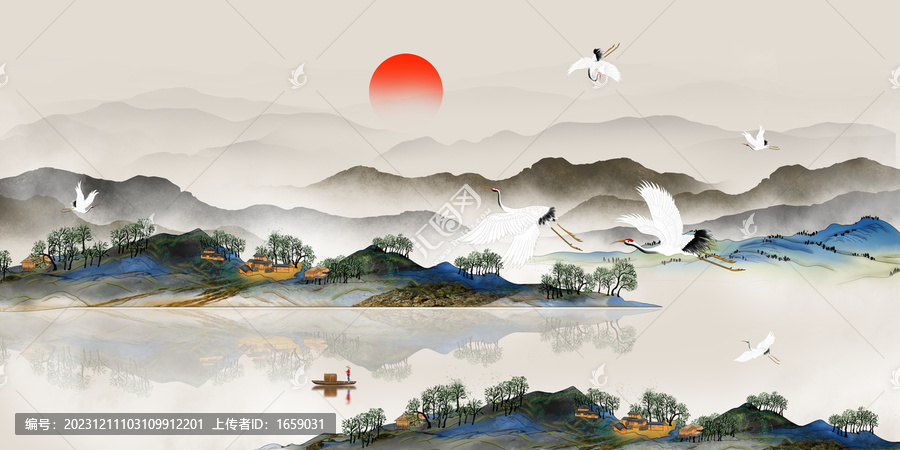 國(guó)潮山水