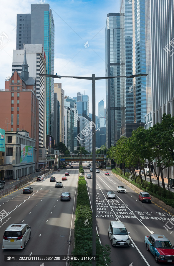 香港城市街道市区道路