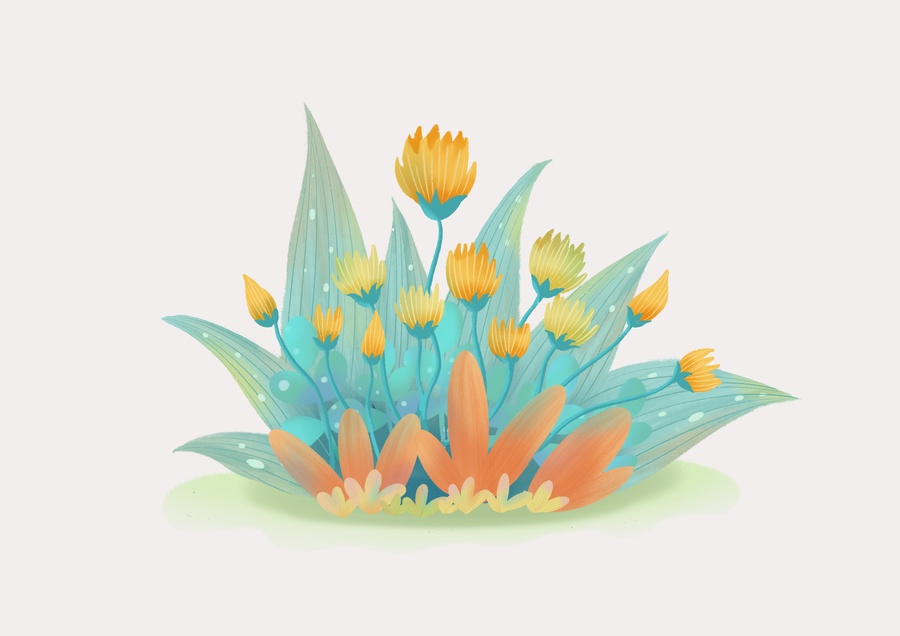 植物元素插畫(huà)