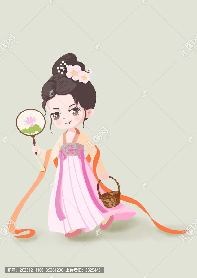 古風(fēng)女孩插畫