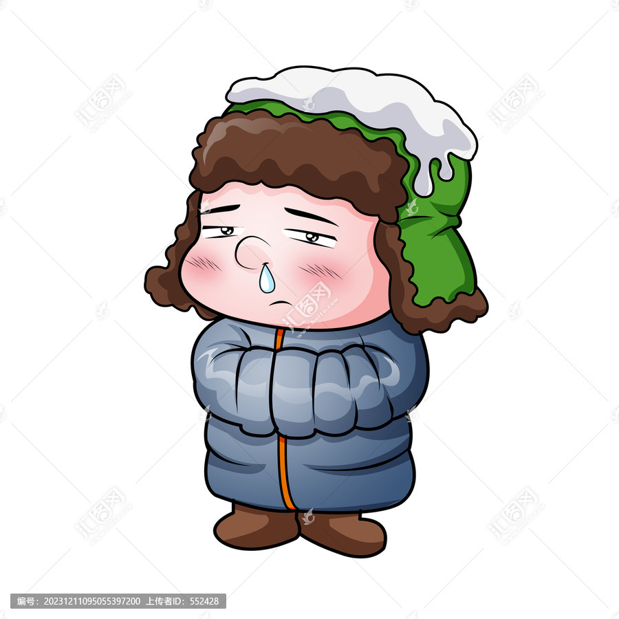 寒冷的人卡通