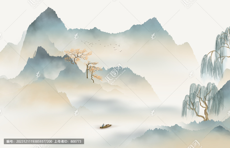 新中式簡約寫意山水