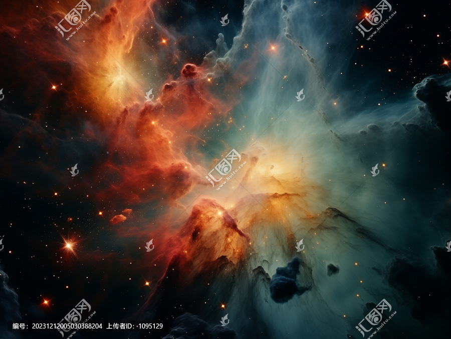 藍色星空宇宙背景