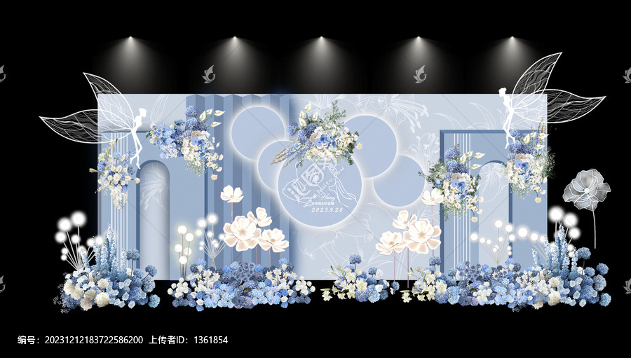 藍色婚禮迎賓區(qū)