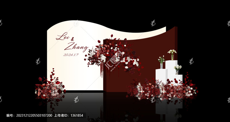 紅色婚禮迎賓區(qū)