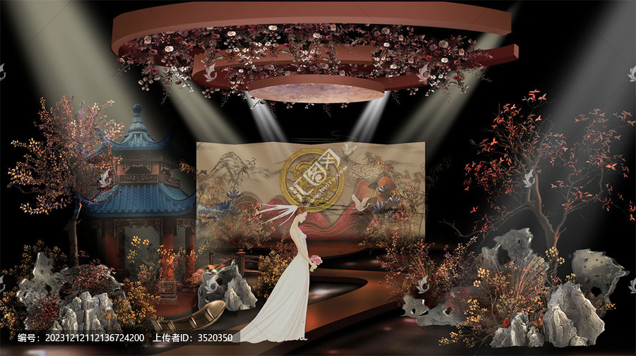 傳統(tǒng)中式婚禮手繪效果圖