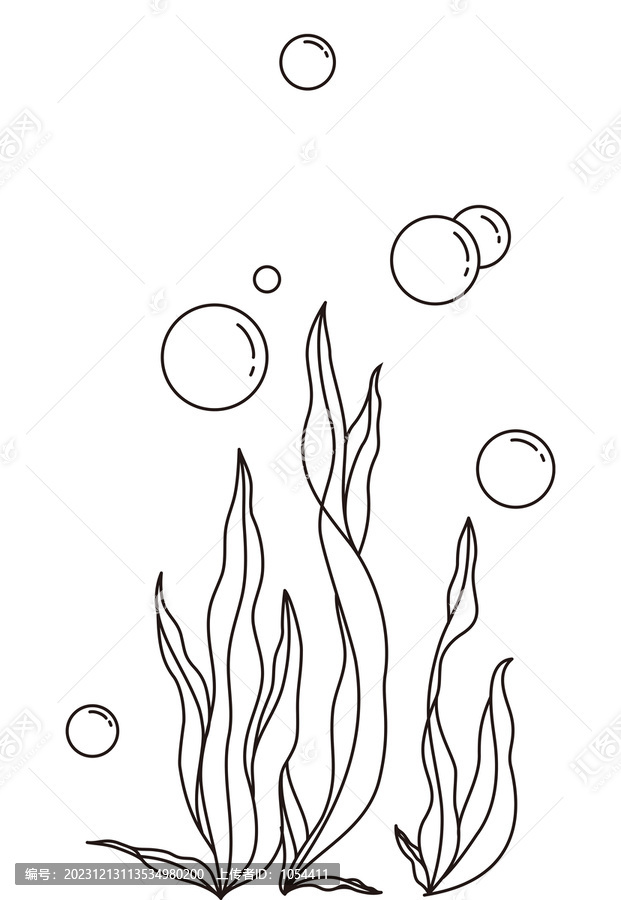 海藻簡(jiǎn)筆畫(huà)