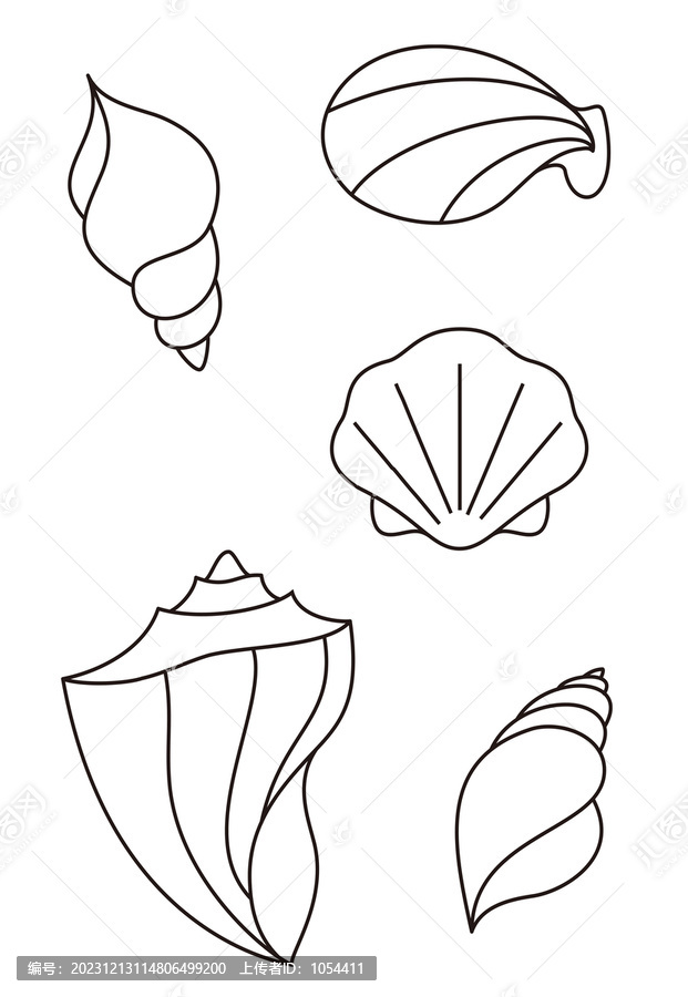 貝殼簡(jiǎn)筆畫(huà)