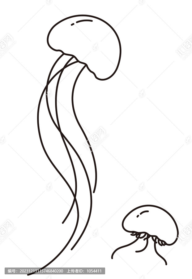 水母簡(jiǎn)筆畫(huà)