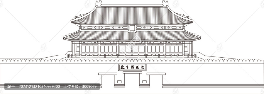 故宮博物院線稿