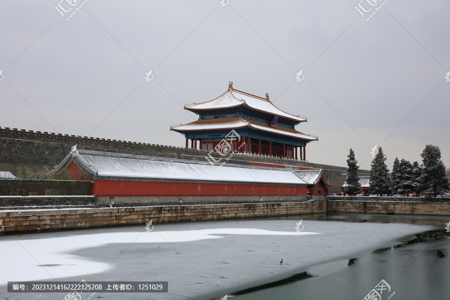 故宫神武门雪景